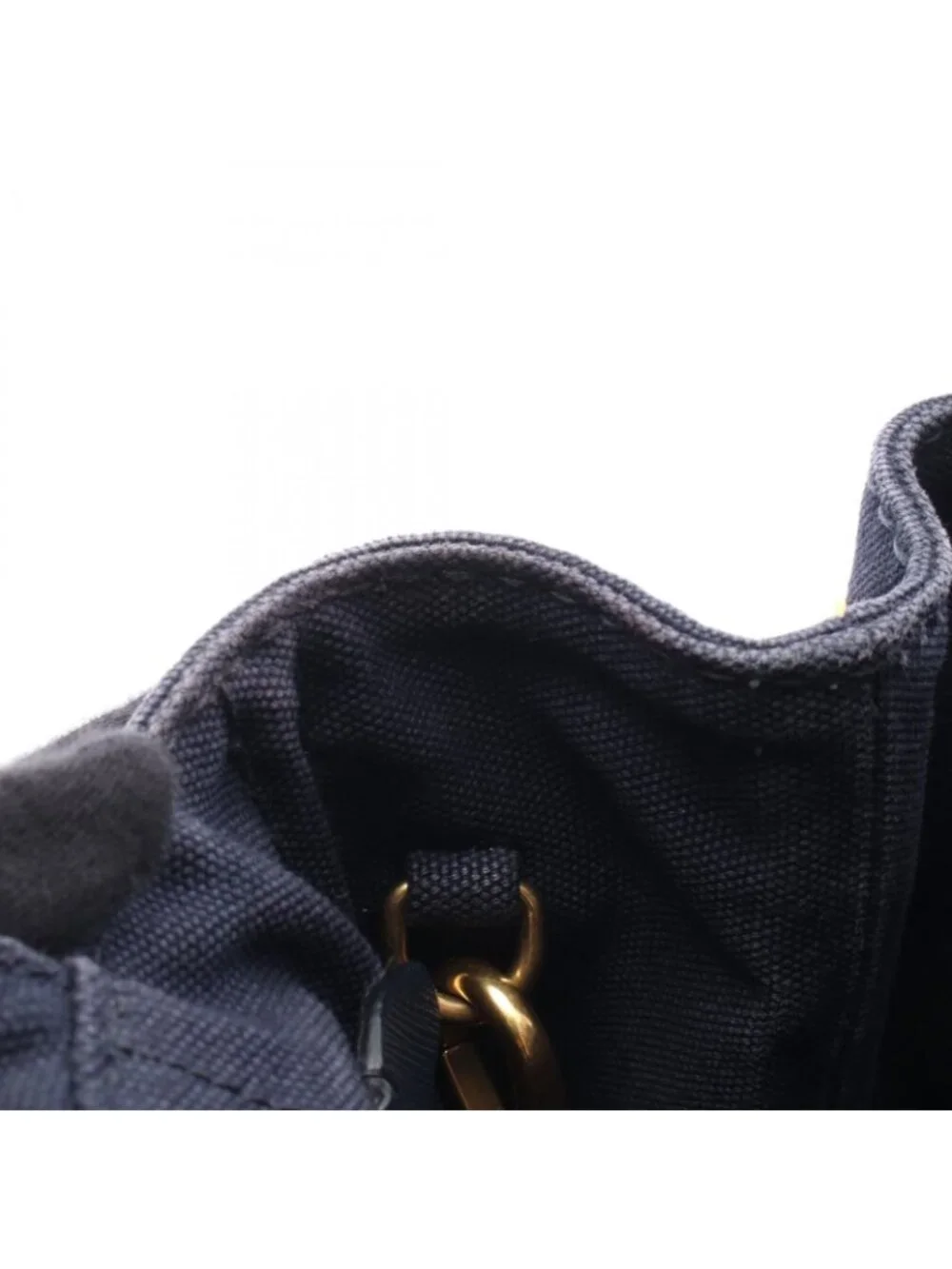 Prada Tote Bag Canapa 2-Way Navy Caviar Leather